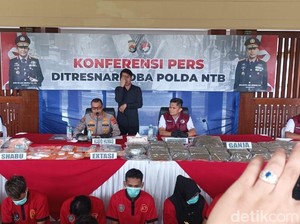 Polda NTB Gulung 45 Pelaku Narkoba, Sita 31 Kg Ganja hingga 300 Ekstasi
