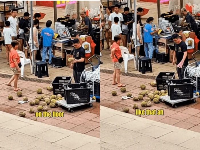 Viral Penjual Lempar Durian Dagangannya ke Jalanan