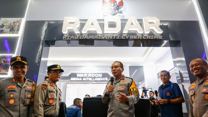 Polda Riau meluncurkan program RADAR sebagai terobosan untuk keamanan di dunia maya, Rabu (16/7/2025).