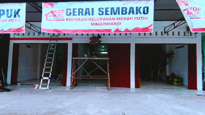 Salah satu koperasi merah putih di Palembang.
