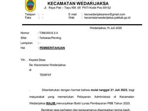 Heboh Urus Administrasi di Kecamatan Wedarijaksa Pati Wajib Lunas PBB