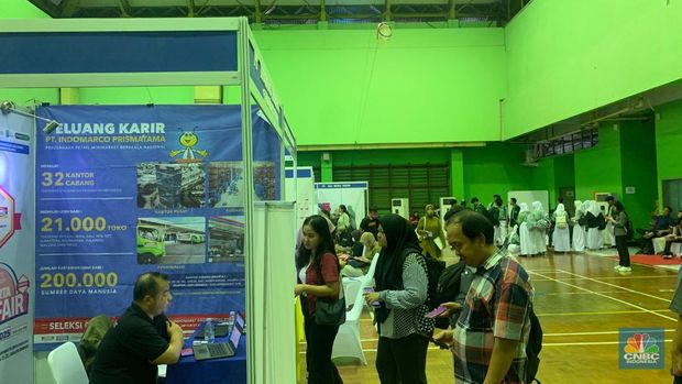 Fair di Hall B Gelanggang Mahasiswa Soemantri Brodjonegoro, Jakarta, Kamis (17/7/2025). (CNBC Indonesia/Fergi Nadira)