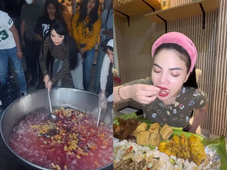 Hebohnya Dinar Candy Saat Mukbang Liwet dan Bikin Es Buah Jumbo