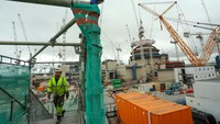 Pembangkit Listrik Tenaga Nuklir (PLTN) Hinkley Point C adalah proyek pembangkit listrik tenaga nuklir yang sedang dibangun di Somerset, Inggris. Foto: REUTERS/Isabel Infantes
