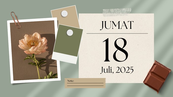 Kalender 18 Juli 2025.