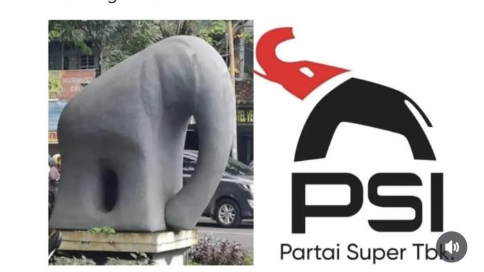 Logo Baru PSI Disamakan dengan Patung Gajah Mungkur Gresik