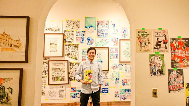 Pameran Seni Ilustrasi Life As I Know It Karya Ilustrator Emte digelar di Kemang, Jakarta Selatan.