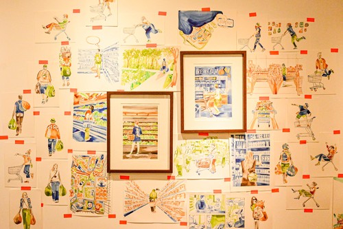 Pameran Seni Ilustrasi Life As I Know It Karya Ilustrator Emte digelar di Kemang, Jakarta Selatan.