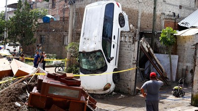 Penampakan Sisa-sisa Banjir yang Terjang Zapopan Meksiko