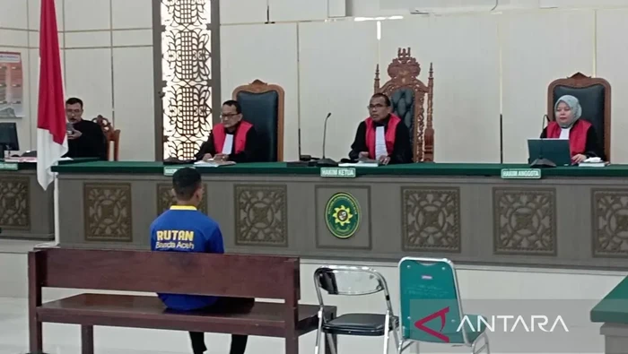 Sidang kasus pembunuhan mahasiswa di Aceh (ANTARA/M Haris SA)