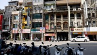 Kota Hsinchu seolah terhenti sejenak, semua aktivitas dihentikan saat latihan berlangsung. REUTERS/Ann Wang