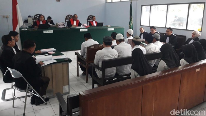 Para terdakwa menjalani persidangan di PN Boyolali.