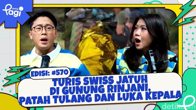 Turis Swiss Jatuh di Gunung Rinjani, Patah Tulang dan Luka Kepala