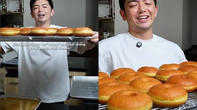 Bayar Pakai Senyuman Bisa Dapat Donat Buatan Nicky Tirta