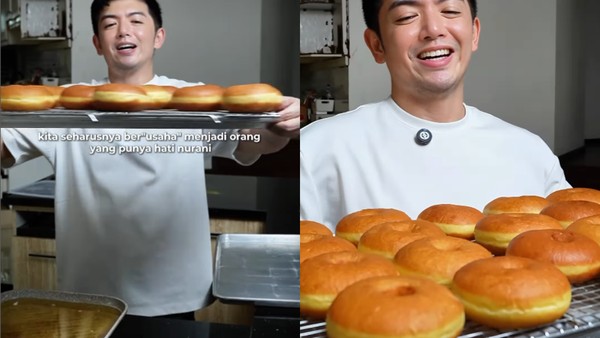 Bayar Pakai Senyuman Bisa Dapat Donat Buatan Nicky Tirta