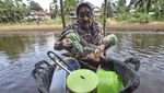 Kemarau Keringkan Sumur, Warga Muaro Jambi Andalkan Sungai untuk MCK