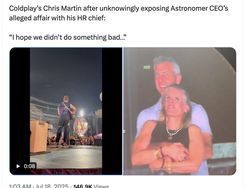 Meme Konser Coldplay Ciduk CEO Teknologi Selingkuh dengan Bos HRD