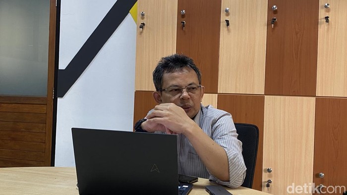 Pakar ekonomi internasional Universitas Diponegoro (Undip), Dr. Wahyu Widodo, SE, M.Si, di Kampus Undip Kecamatan Pleburan, Kota Semarang, Jumat (18/7/2025).