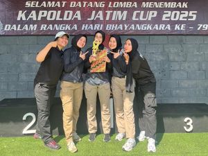 Polwan Polresta Malang Kota Juara 2 Lomba Menembak Kapolda Jatim Cup