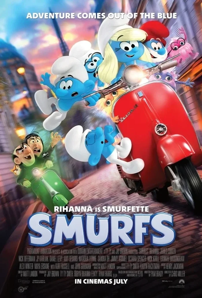 Poster Film Smurfs 2025.