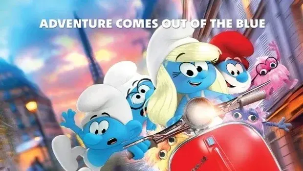Poster Film Smurfs 2025.