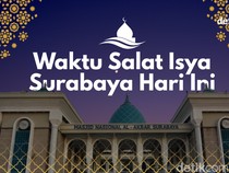 Waktu Sholat Isya Surabaya Hari Ini