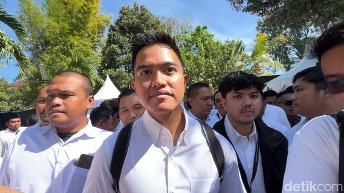 Caketum PSI Kaesang Pangarep hadir di Kongres PSI, Solo, Sabtu (19/7/2025).
