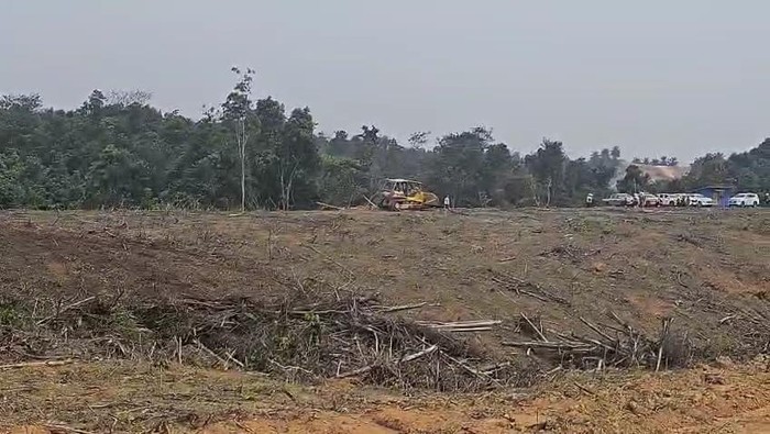 Lahan yang terkena penggusuran.
