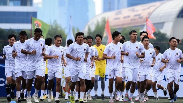 Para pmain Sriwjaya FC saat latihan