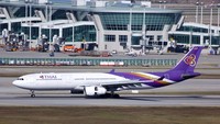 Thai Airways International dengan on time arrival mencapai 71,05 %. Foto: flickr/ byeangel