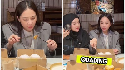 Reaksi Nagita Slavina dan Istri Juragan 99 Cicip Donat Pinkan Mambo
