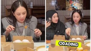 Reaksi Nagita Slavina dan Istri Juragan 99 Cicip Donat Pinkan Mambo