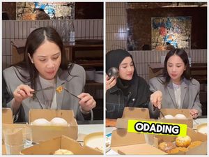 Reaksi Nagita Slavina dan Istri Juragan 99 Cicip Donat Pinkan Mambo