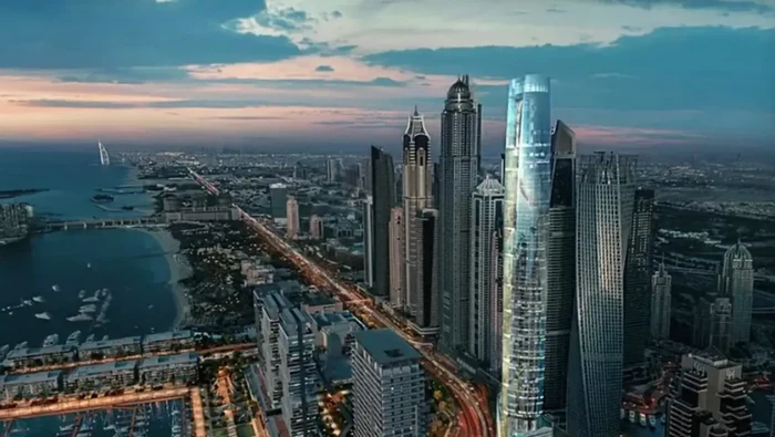 Rendering Ciel di Dubai, calon hotel tertinggi di dunia.