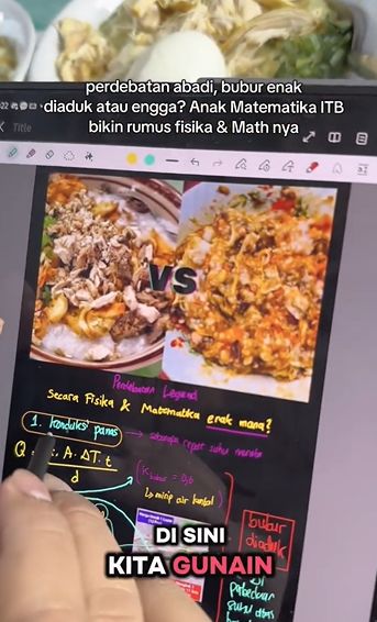 Jawaban Kontroversi Bubur Diaduk vs Tidak Diaduk pakai Rumus Fisika