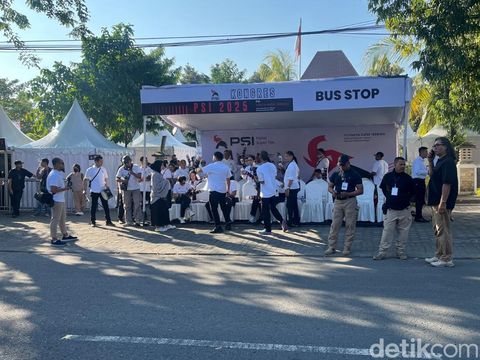Suasana jelang kongres PSI di Graha Saba Buana, Solo, Sabtu (19/7/2025) pagi.