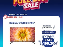 Asyik! Smart LED TV 43 FHD Diskon Besar di Transmart Full Day Sale