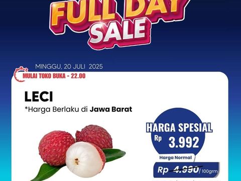 Transmart Full Day Sale lengkeng dan leci