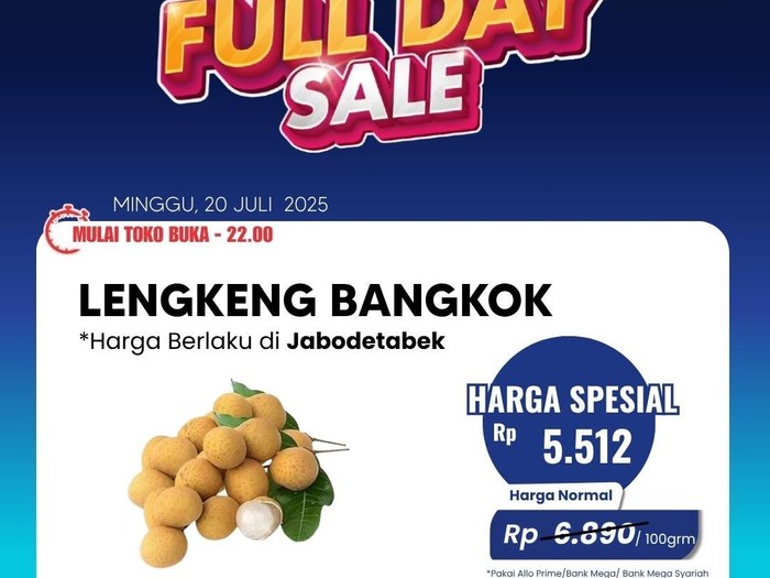 Transmart Full Day Sale lengkeng dan leci