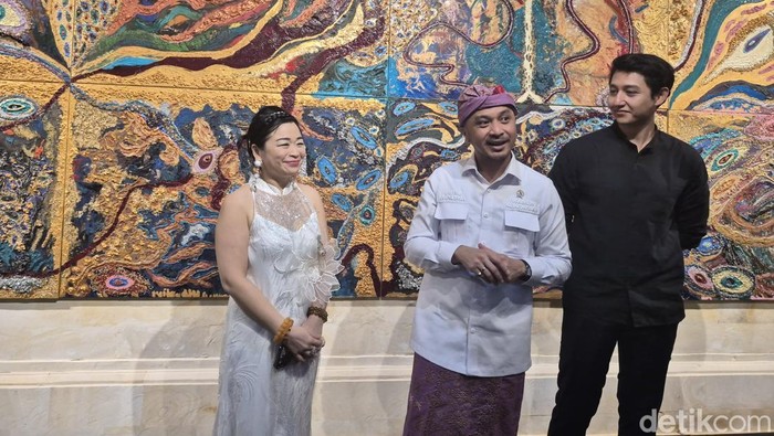 Wamen Kebudayaan Giring Ganesha di Museum Puri Lukisan Ubud, Gianyar, Bali, Sabtu (19/7/2025). (Ni Komang Ayu Leona Wirawan)