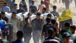 Bantuan Tiba, Warga Gaza Serbu Beit Lahia di Tengah Krisis Kelaparan