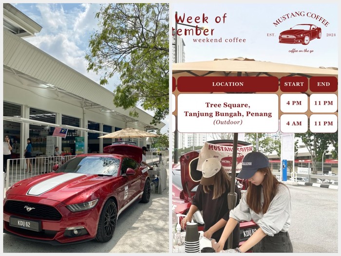 Kakak Adik Jualan Kopi Keliling Pakai Mobil Mustang