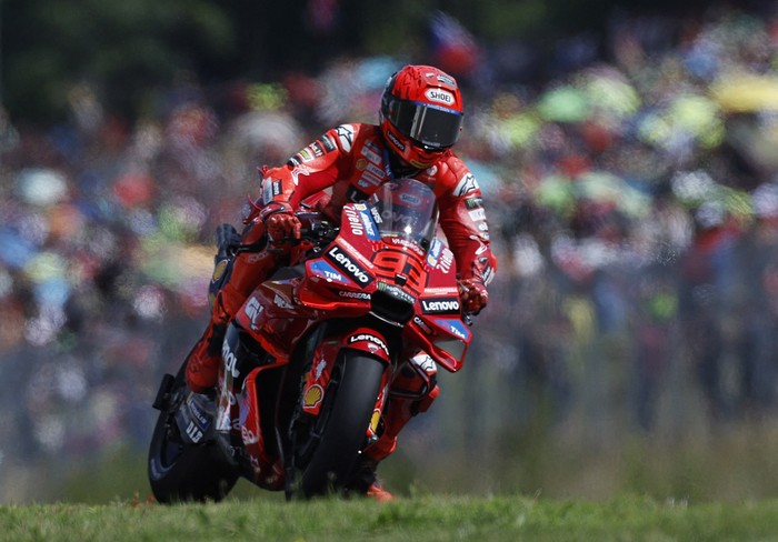 MotoGP - Czech Republic Grand Prix - Masaryk Circuit, Brno, Czech Republic - July 20, 2025 Ducati Lenovo Teams Marc Marquez in action during the MotoGP race REUTERS/David W Cerny
