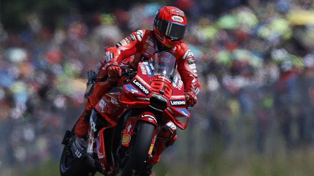 MotoGP - Czech Republic Grand Prix - Masaryk Circuit, Brno, Czech Republic - July 20, 2025 Ducati Lenovo Team's Marc Marquez in action during the MotoGP race REUTERS/David W Cerny
