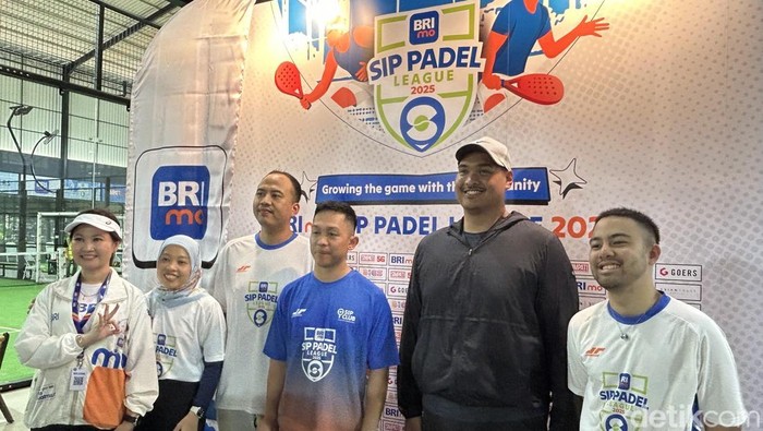 Menpora Dito Ariotedjo memberikan pesannya usai membuka secara resmi Liga Padel 2025 di Jakarta, Minggu (20/7).