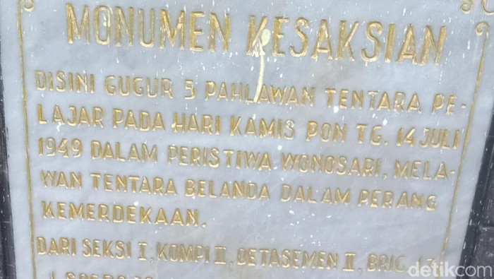 Monumen Kesaksian di Desa Bentangan Klaten lokasi peluncuran Kopdes Merah Putih. Desa ini ternyata menjadi saksi perjuangan merebut kemerdekaan para tentara pelajar.
