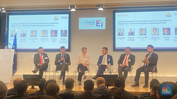 Mouvement des Entreprises de France International, Minggu (20/7/2025). (CNBC Indonesia/Sefti Oktarianisa)