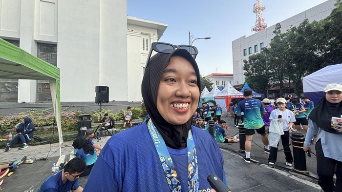 Badia, Peserta Samator EnviRUNment 2.0 menceritakan keseruan plogging run