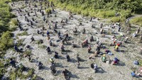 Dengan semangat kebersamaan, warga menyusuri sungai berlumpur menggunakan jala, tangguk, dan bubu. Suasana penuh antusiasme menyelimuti area bekarang, tak jarang terdengar sorak sorai dan tawa saat ada yang berhasil menangkap ikan besar. Kegiatan ini juga menjadi ajang silaturahmi antardesa, mempererat solidaritas sosial yang sudah mengakar sejak lama. ANTARA FOTO/Wahdi Septiawan