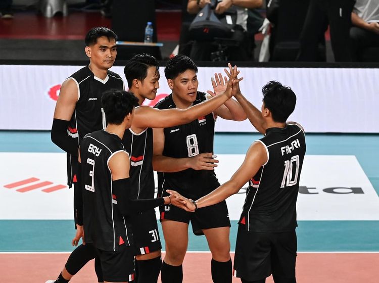 Tampil Perkasa, Timnas Voli Putra Indonesia Bungkam Kamboja 3-0